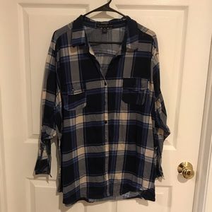 French Laundry Woman’s Long-Sleeved Navy Size 3X NWOT